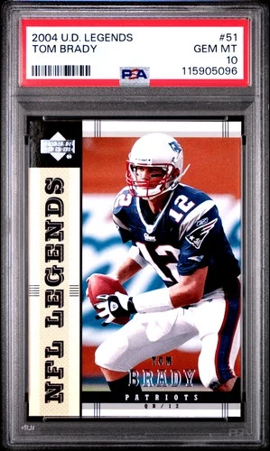 2004 UD LEGENDS #51 TOM BRADY PSA 10