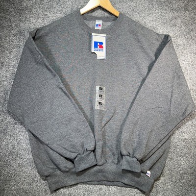 Russell Athletic Crewneck Sweatshirt Men XL Gray Heavyweight Fleece Vintaage 90s
