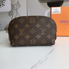 LOUIS VUITTON Monogram Pochette Cosmetic PM Pouch W/ Dust Bag Box