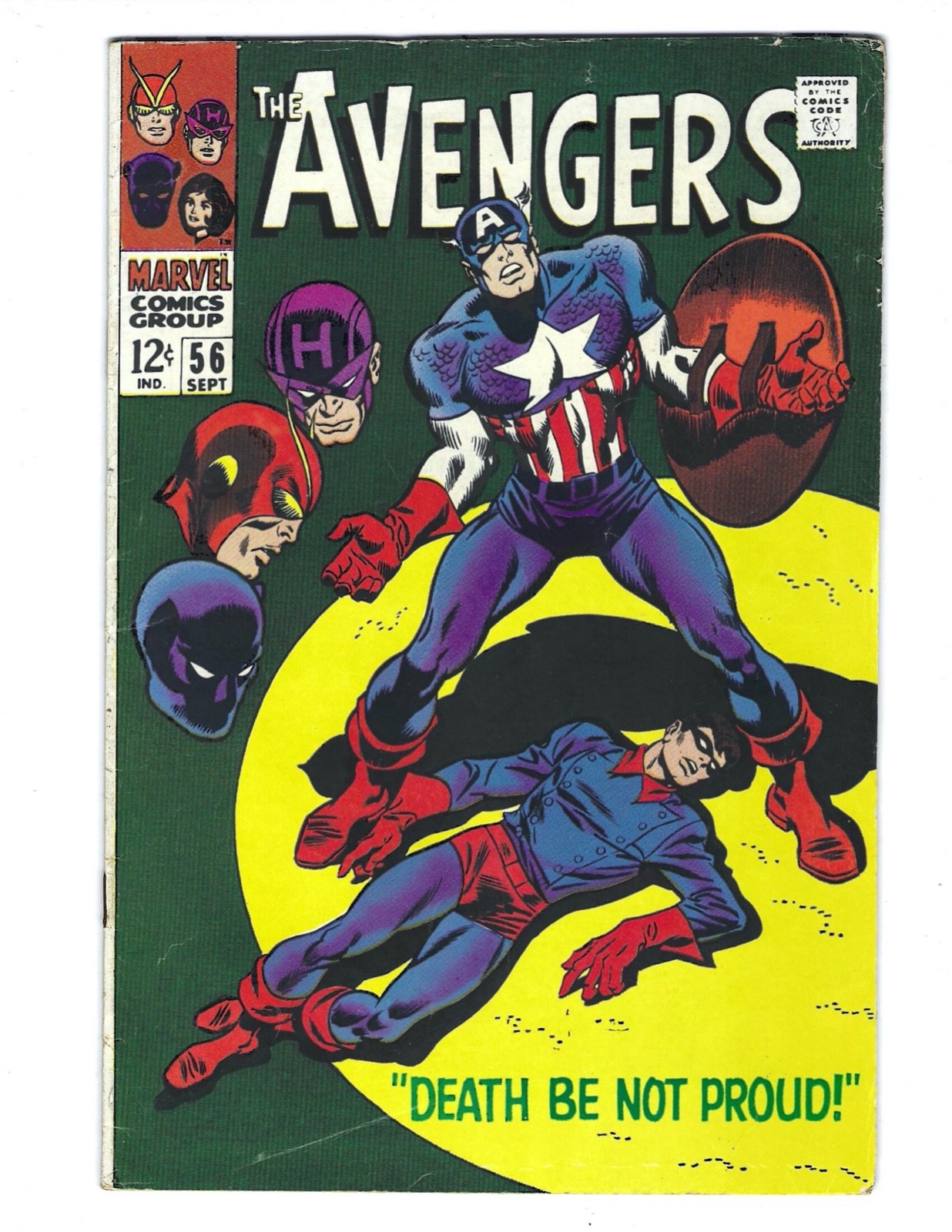 Avengers #56 1968 Flat tight and glossy! FN/FN+ Captain America Ice Story