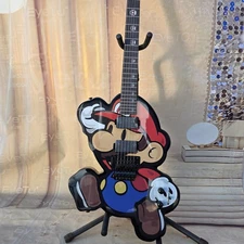 Solid Body New Cartoon Super Mario Electric Guitar With Floyd Rose Tremolo