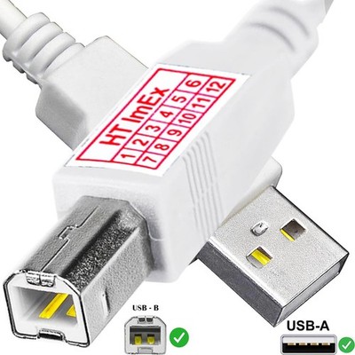 Weiß USB Druckerkabel Scanner Anschluss komp. für Xerox Phaser 7800 GXe LED
