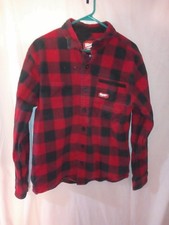 Men's Medium Red GRIDIRON Flannel Shirt Milwaukee