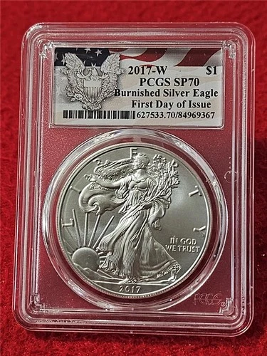 2017-W American Silver Eagle $1 Dollar ASE PCGS SP 70 BURNISHED FDI  #MF-T1343