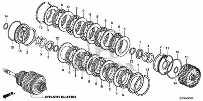 Genuine Honda Piston Clutch 22690-RJF-003