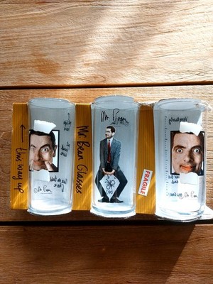 Mr. Bean Trinkgläserset Originalverpackung SELTEN 3Stück
