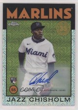 2021 Topps Silver Pack Series 2 1986 Chrome Baseball /149 Jazz Chisholm Auto z1r