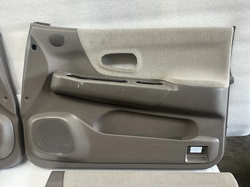 1997 1998 1999 MITSUBISHI MONTERO SPORT DOOR TRIM PANELS FRONT REAR SET TAN - Image 3 of 4