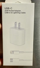 Fast charging Block USB-C 20w Wall Plug and USB-C to 8-Pin Cable for iPhone