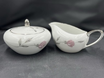Beautiful Vintage Mikasa  Primrose  Fine China Creamer And Sugar Bowl Set Japan