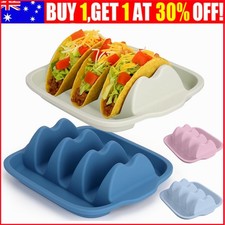 Silicone Taco Holder - Reusable Taco Plates with Dividers, Taco Holders Stand