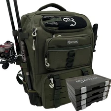 Fishing Backpack, Tackle Bag With Rod Holders, 40L Capacity With Cooler, Rain...