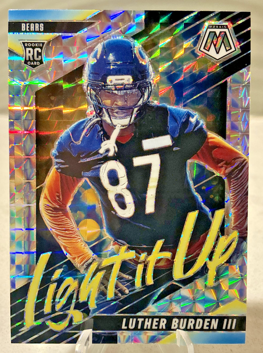 2025 Panini Mosaic Luther Burden III Light it Up Silver Mosaic SP #23 RC Bears