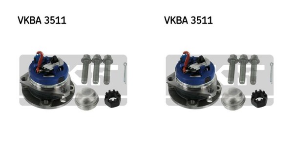 SKF 2X Radnabe Radlagersatz Vorderachse FüR Opel Astra G CC Vauxhall F48 F08 T98-image