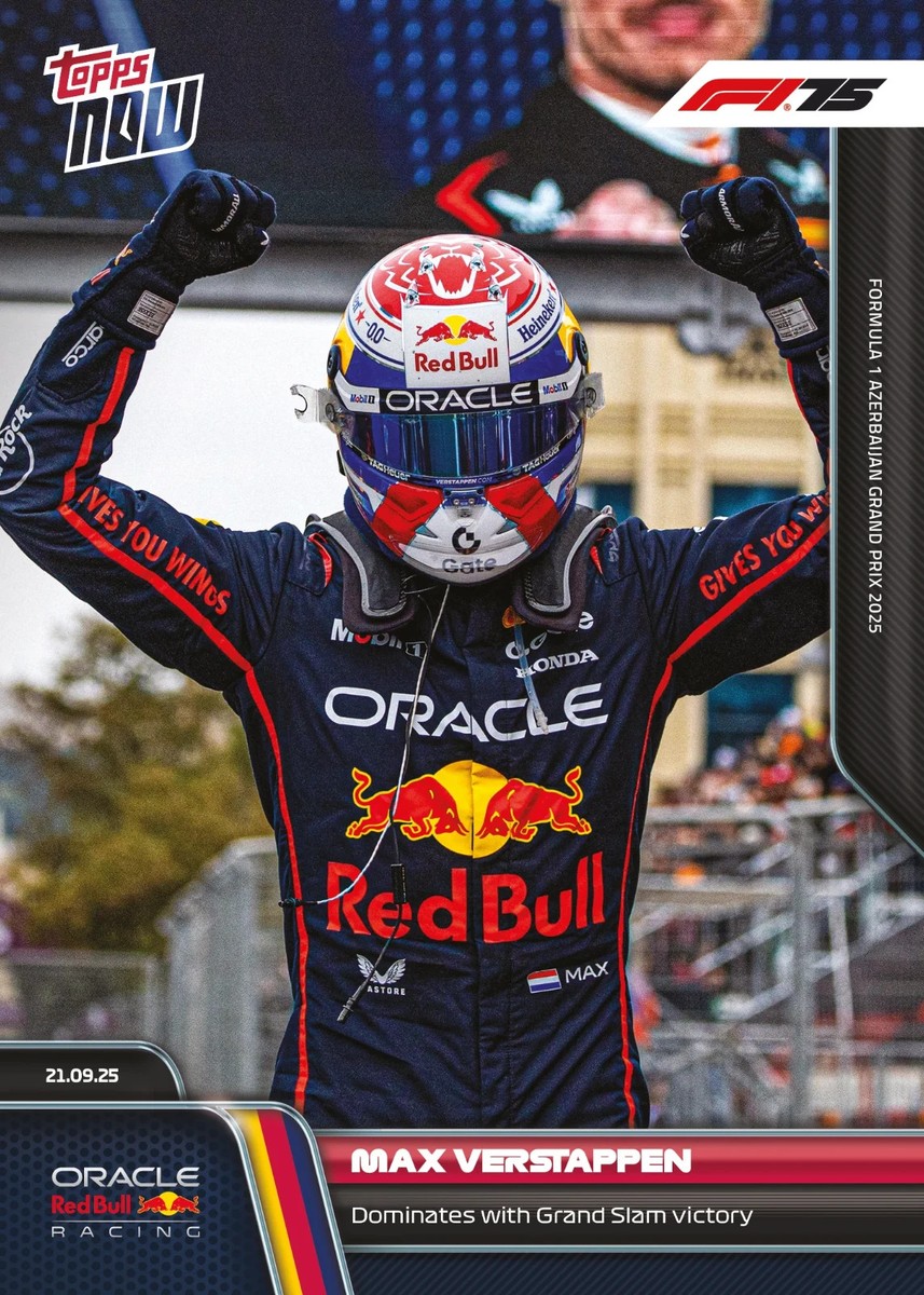 Max Verstappen Oracle Red Bull Racing 2025 Formula 1® Topps NOW
