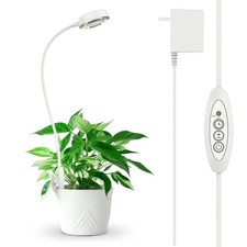 Grow Light for Indoor Plants, Clip-on LED Full Spectrum Plant Lamp with 4-Lev...