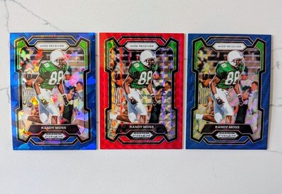 (3) 2024 Prizm Draft RANDY MOSS #/99 #/125 #/249 Ice Finite & Wave Marshall