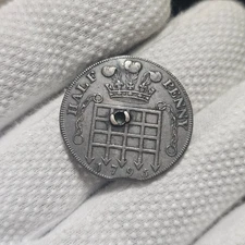 1795 Half Penny Conder Token Colonial Coin Portcullis Gate Princess Of Wales