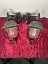 coppia di lanterne vintage illuminazione per esterno o interno casa o giardino