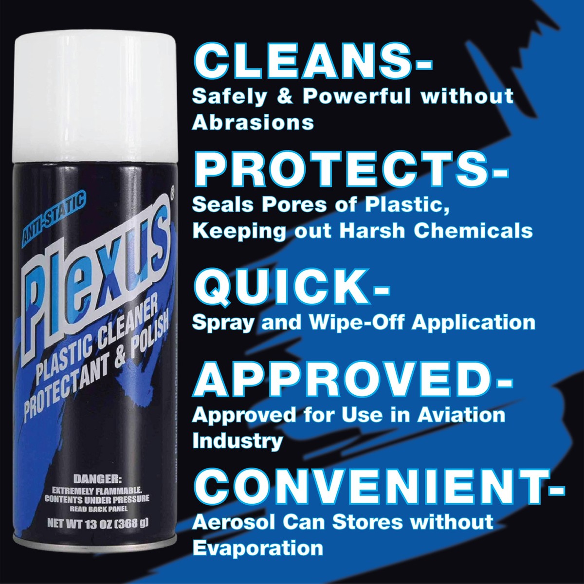 Plexus Plastic Cleaner Protectant & Polish 13oz Made in USA w