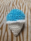 Handmade Blue Sno Snow Cone Stuffie Plushie Velvet Soft Yarn — photo 2