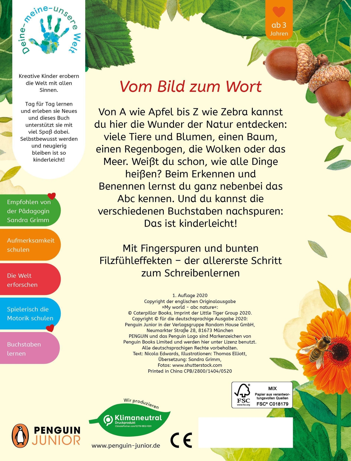 Thumbnail - Deine-meine-unsere Welt - Mein Abc Der Natur | Nicola Edwards | Buch |