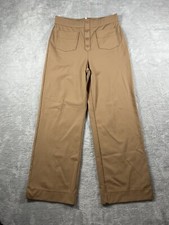 Halara Pants Womens Large Wide Leg Pull On Trousers High Waisted Button Fly