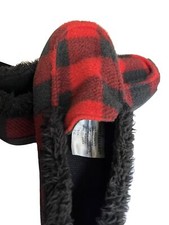 Holiday Plaid Slippers for Kids- Slip-On Unisex Indoor Or Outdoor, Size S 1-2