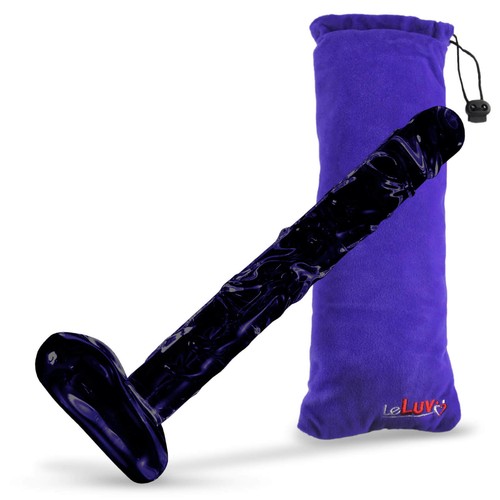 LeLuv Glass DARK NIGHTS 3 Piece Gift Set Dildos & Butt Plug - Picture 3 of 9