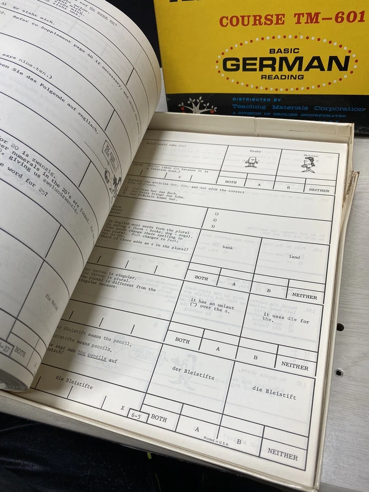 TMI-Grolier Teaching Machine TM-601 Basic German Reading 1968 - Image 4 of 4
