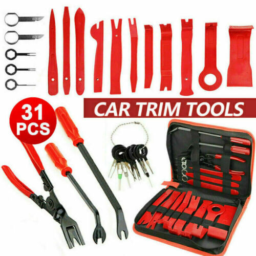 31pcs Car Trim Removal Tool Auto Hand Tools Pry Bar Dash Panel Door Interior Kit - Bild 1 von 12