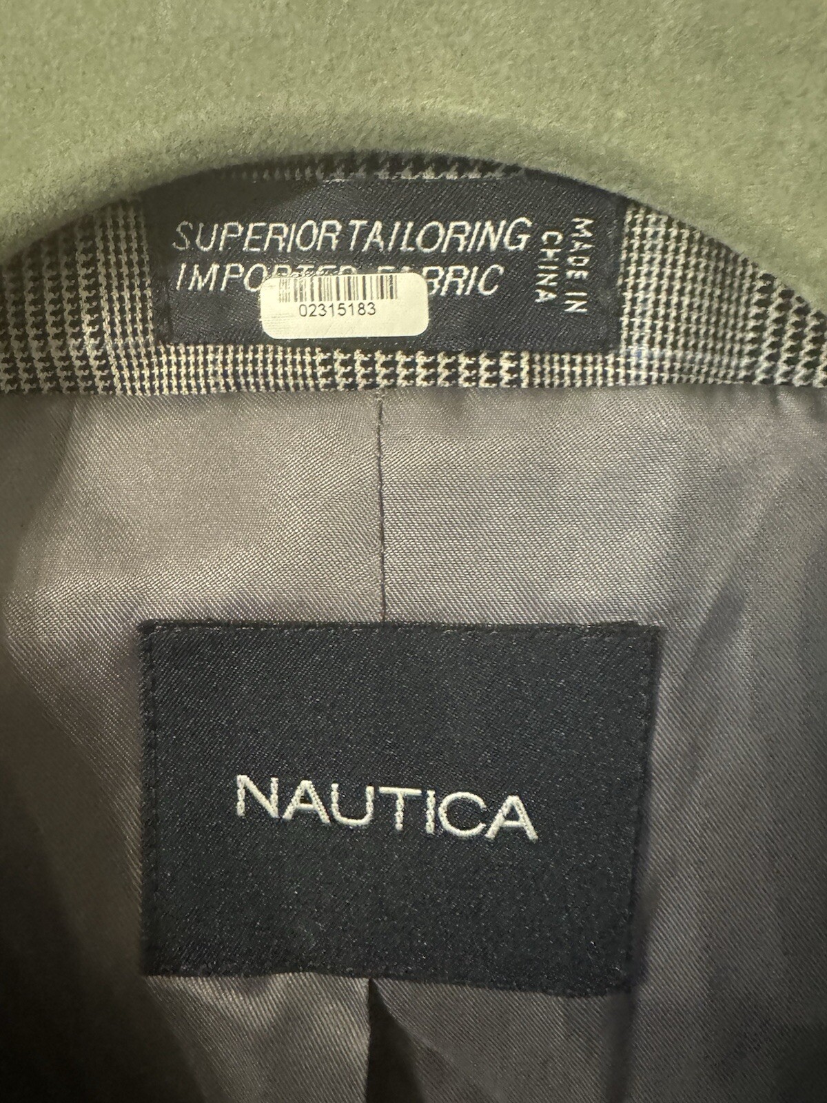 Nautica Light Gray Two-Button Lightly Structured … - image 7