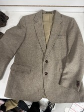 VTG Men  s Blazer 44R Haggar Brown Wool Blend Jacket Suit Coat BLHN