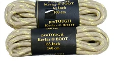 Light Tan w/Yellow Round Heavy Duty Boot shoelaces Shoestrings made with Kevlar 