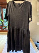 Gap Women’s Dress Medium Charcoal Gray Short Sleeve