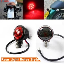 Motorcycle Bates Style LED Brake Stop Tail Light Lamp For Bobber Chopper Curiser