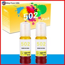 2-Pack T502 Ink Bottle for Epson EcoTank ET-2700 ET-2750 ET-3700 ET-2760