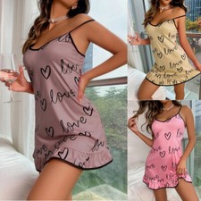 Set Pigiama Babydoll Da Donna Sexy In Seta Con Camicia Da Notte E Pigiama In ☆