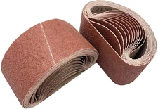 24 Pack 2-1/2X16-Inch Sanding Belts, Aluminum Oxide Abrasive Sandpaper for 2.5 X