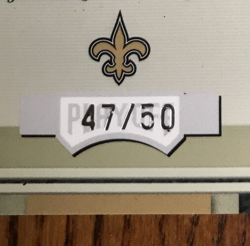 2007 Absolute Memorabilia Marks Of Fame Materials PRIME Robert Meachem #’d 47/50 - Picture 3 of 3