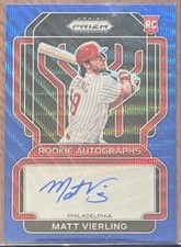 2022 Panini Prizm Baseball MATT VIERLING Blue Wave Prizm Rookie Auto #’D 48/50