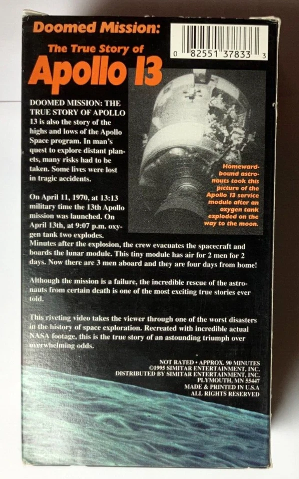 Doomed Mission - The True Story of Apollo 13 Documentary 2-Tape Set VHS  1995 VG - Image 3 of 4
