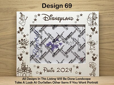 Personalisierte gravierte Disneyland Bilderrahmen 5x7'' Designs