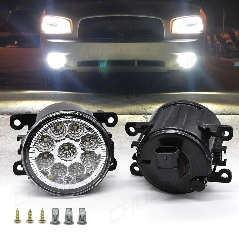 Par de montaje de luces antiniebla de repuesto directo para Nissan 26154-EA500 84501AJ00A Foto 3 de 4