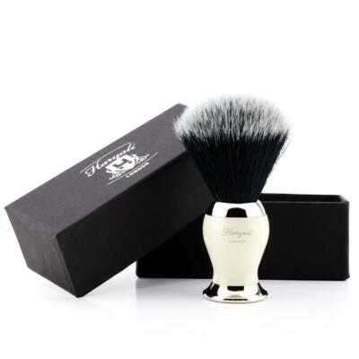 Synthetic Black Hair With White Tip Shaving Brush for Men Extra Soft and Dense 