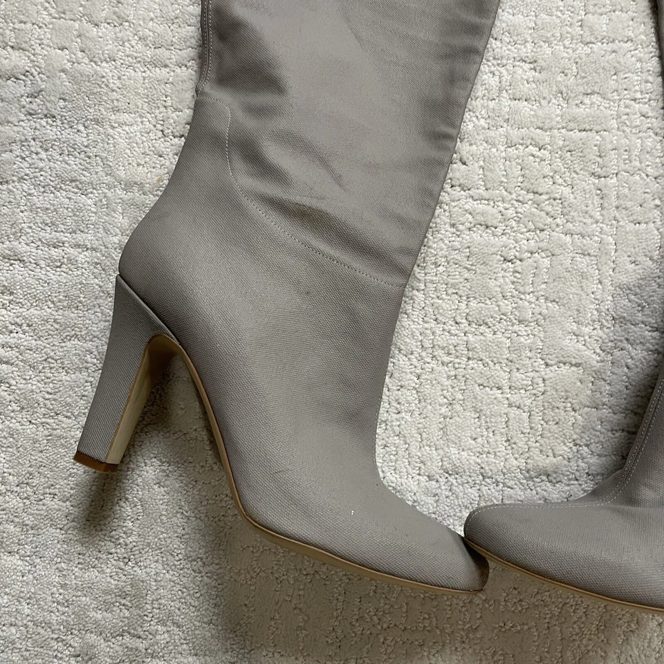 Botas grises STELLA MCCARTNEY hasta la rodilla material vegano talla 40 1/2 Foto 3 de 4