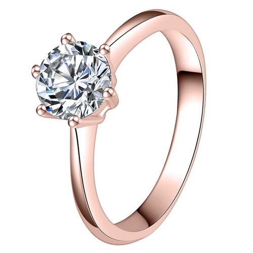 1.0 Carat Classic Stainless Steel CZ Wedding Engagement Proposal Ring Size 5-11 - Picture 15 of 15