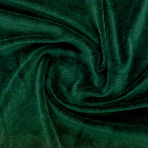Emerald Green Soft Velour Stretch Knit Fabric Fabric By The Yard