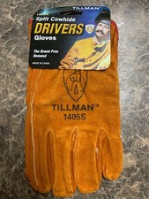 Tillman 1405 Brown Shoulder Split Cowhide Drivers Gloves Size S     