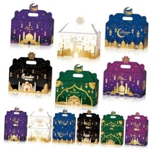  24Pcs Ramadan & Eid Mubarak Gift Boxes Small Goodie Present Boxes Recycled 